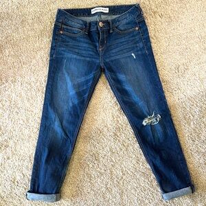 #200 Express Dark Wash Modern Boyfriend, Relaxed Fit, Low Rise  Jeans Size 2